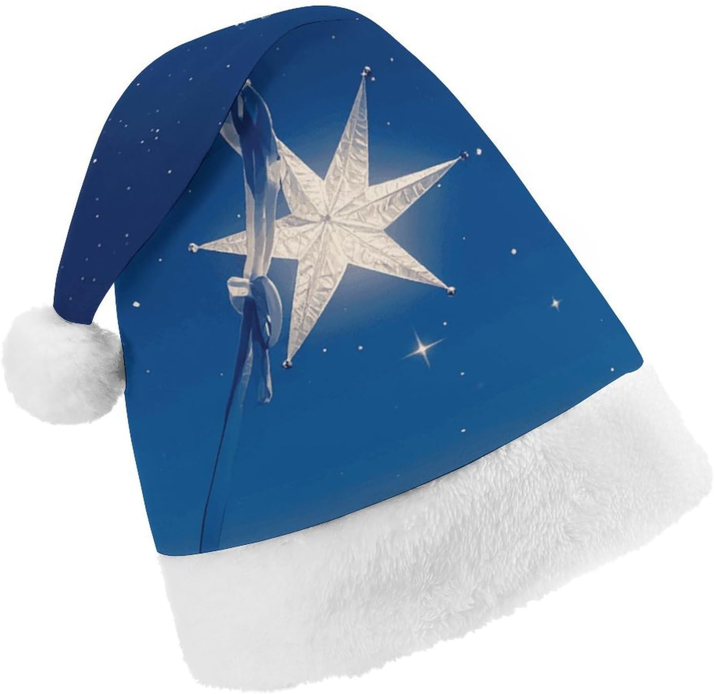 NWGHM Santa Hat Navy Blue Christmas Party Headwear
