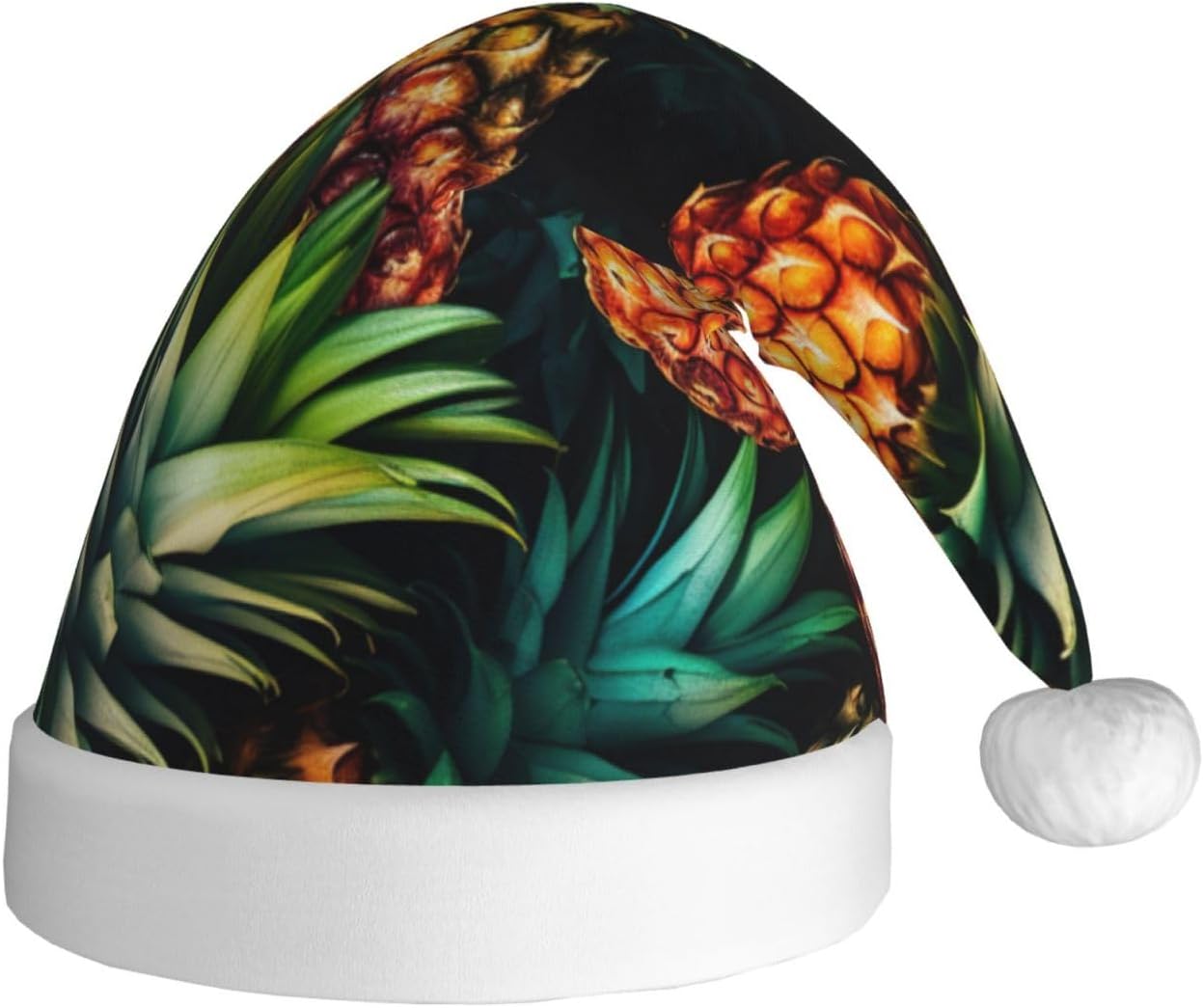 QinZheng Tropical Pineapple Santa Hat for Women Adult
