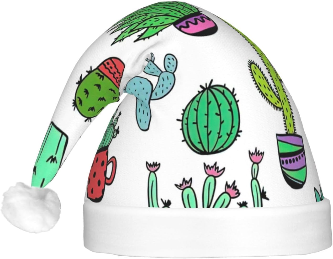 QinZheng LED Light Up Santa Hat Christmas Velvet Adult Headwear