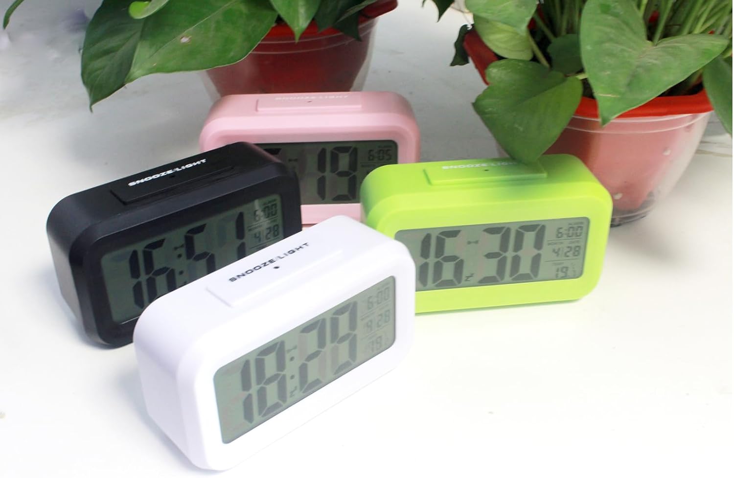 Digital Alarm Clock with LCD Display and Indoor Temperature