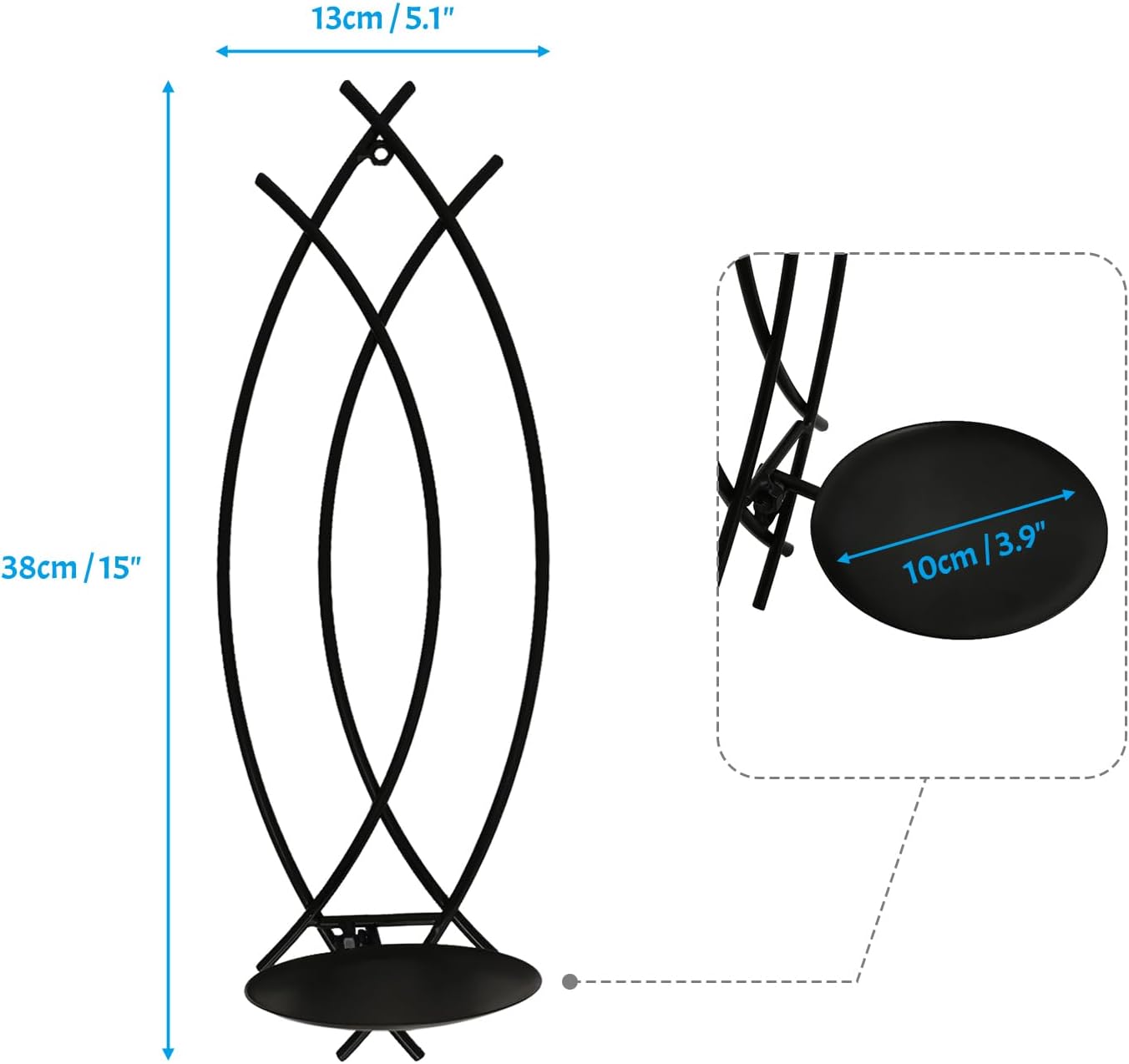 Snail Garden Wall Candle Sconces Holder Set of 2