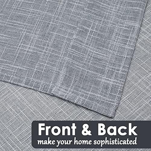 Beda Home Linen Textured Swag Valance - Grey 36x36 Inch 1 Pair