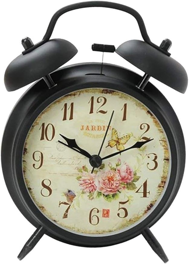 Classic Retro Double Bell Alarm Clock with Night Light