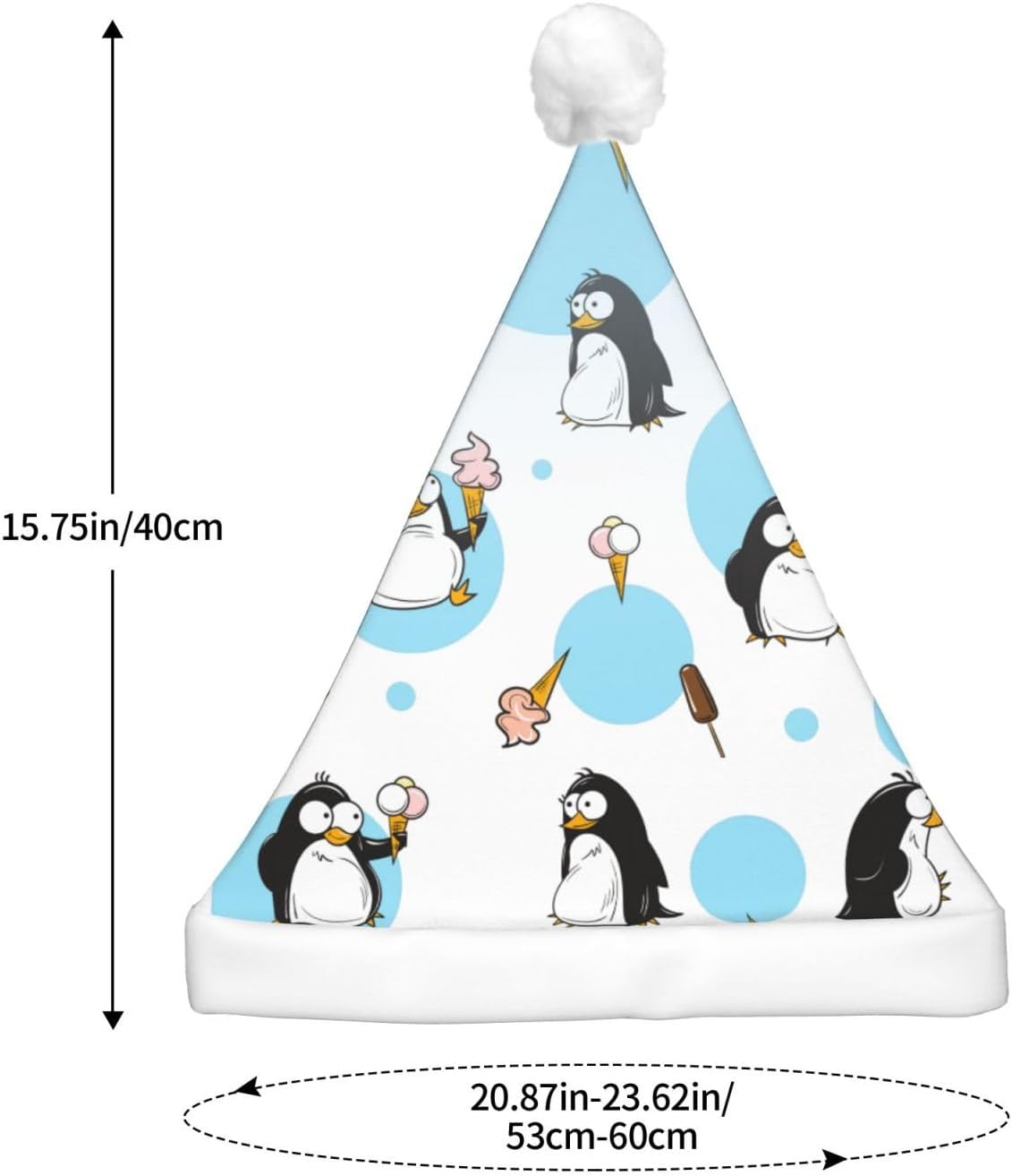 Penguin Balloon Snowflake Christmas Santa Hat Plush Light Up for Adult