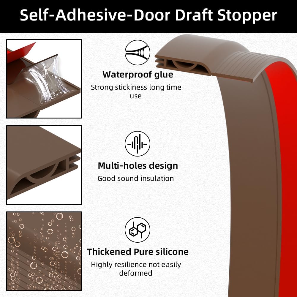 Ormeein Door Draft Stopper 39inch Brown
