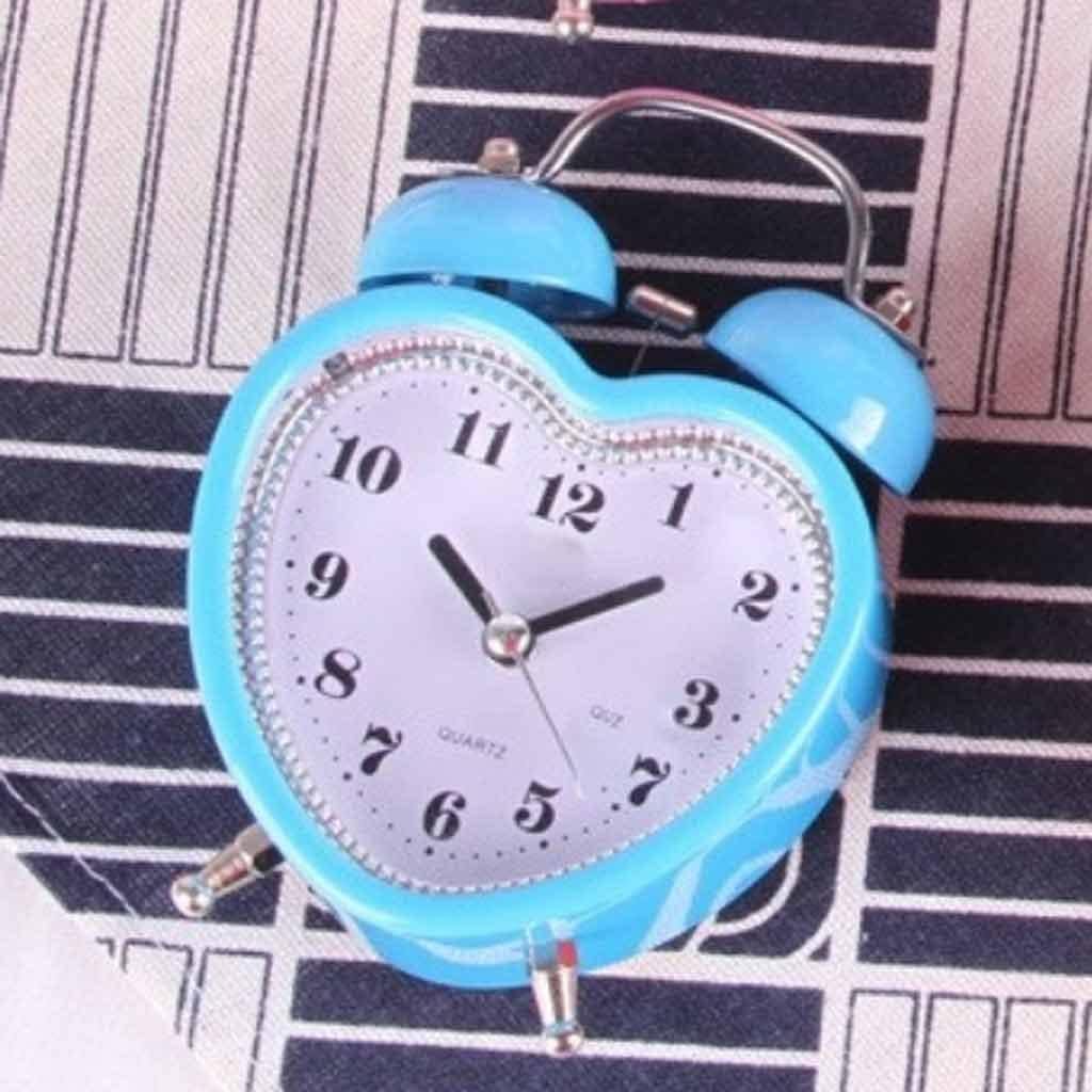 MaGiLL Square Heart-Shaped Alarm Clock with Night Light