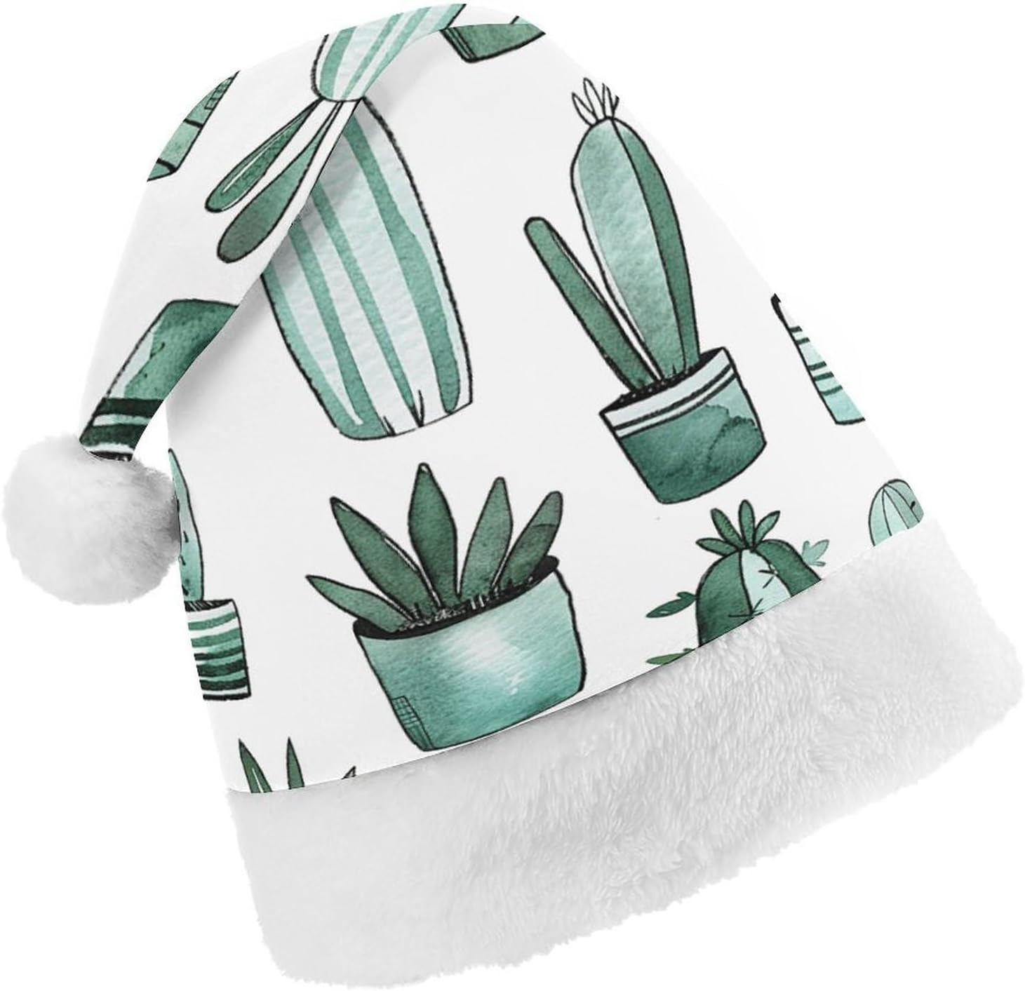 Santa Hat Cacti And Succulents Xmas Headwear