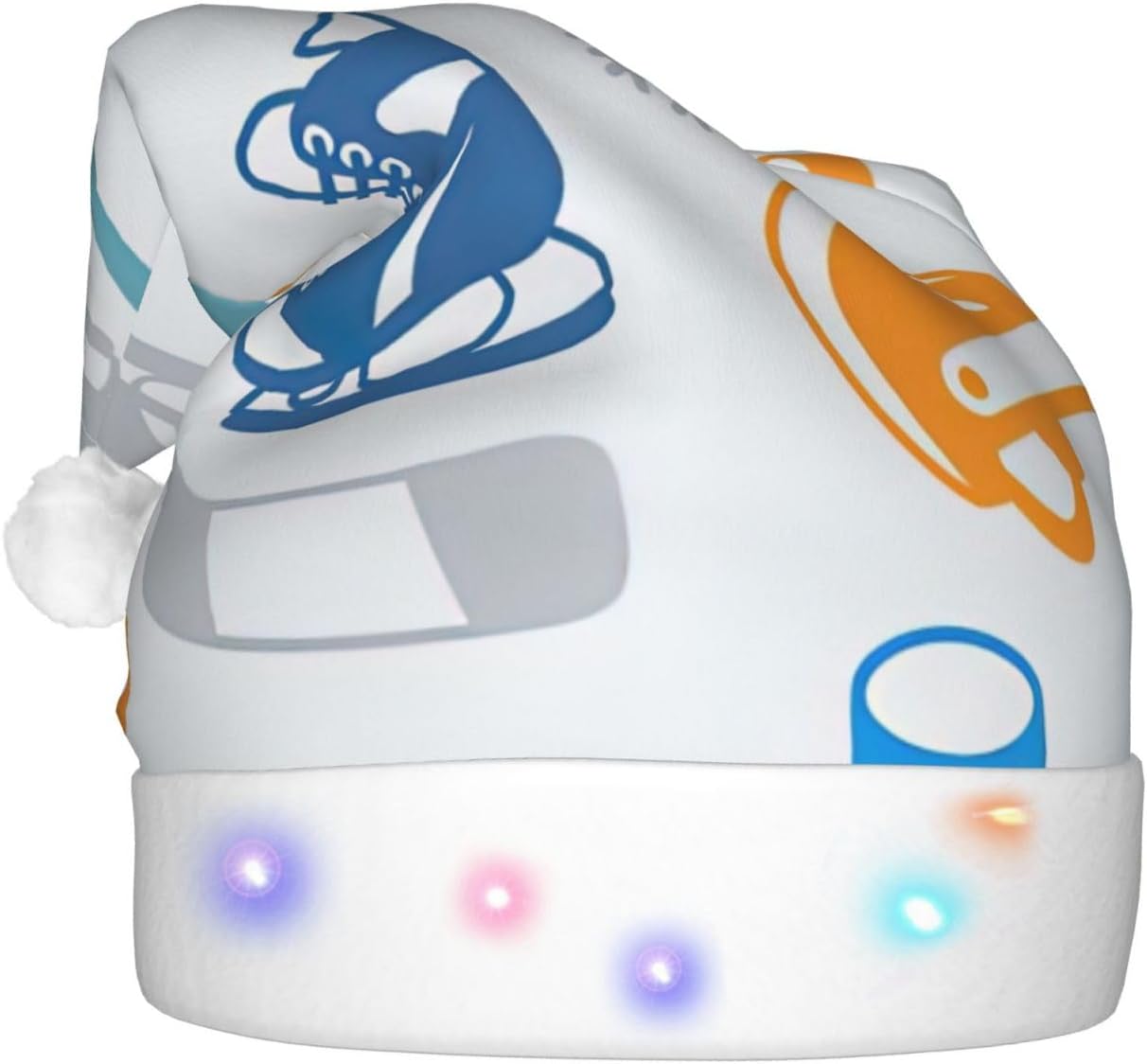 QINZHENG LED Light Up Santa Hat for Adults Christmas Party