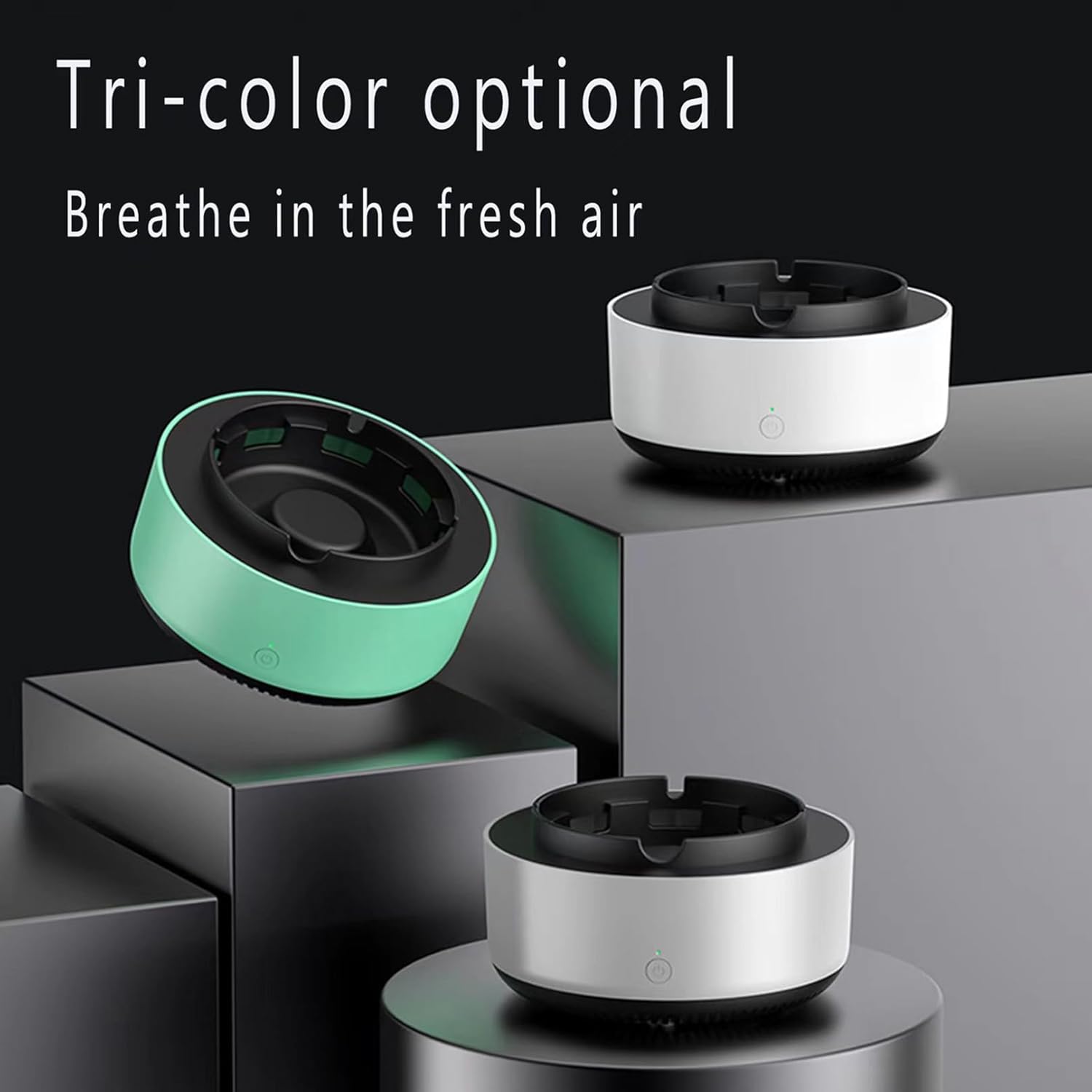 2-in-1 Air Purifier Ashtray for Indoor Outdoor Use