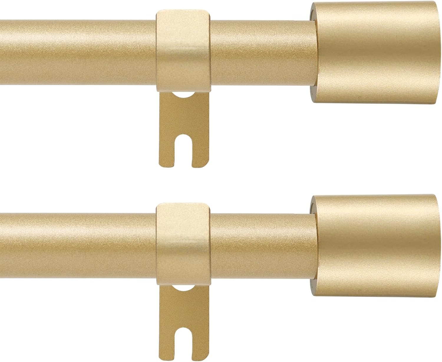 Vikarler 58 Inch Gold Curtain Rod 2 Pack Adjustable
