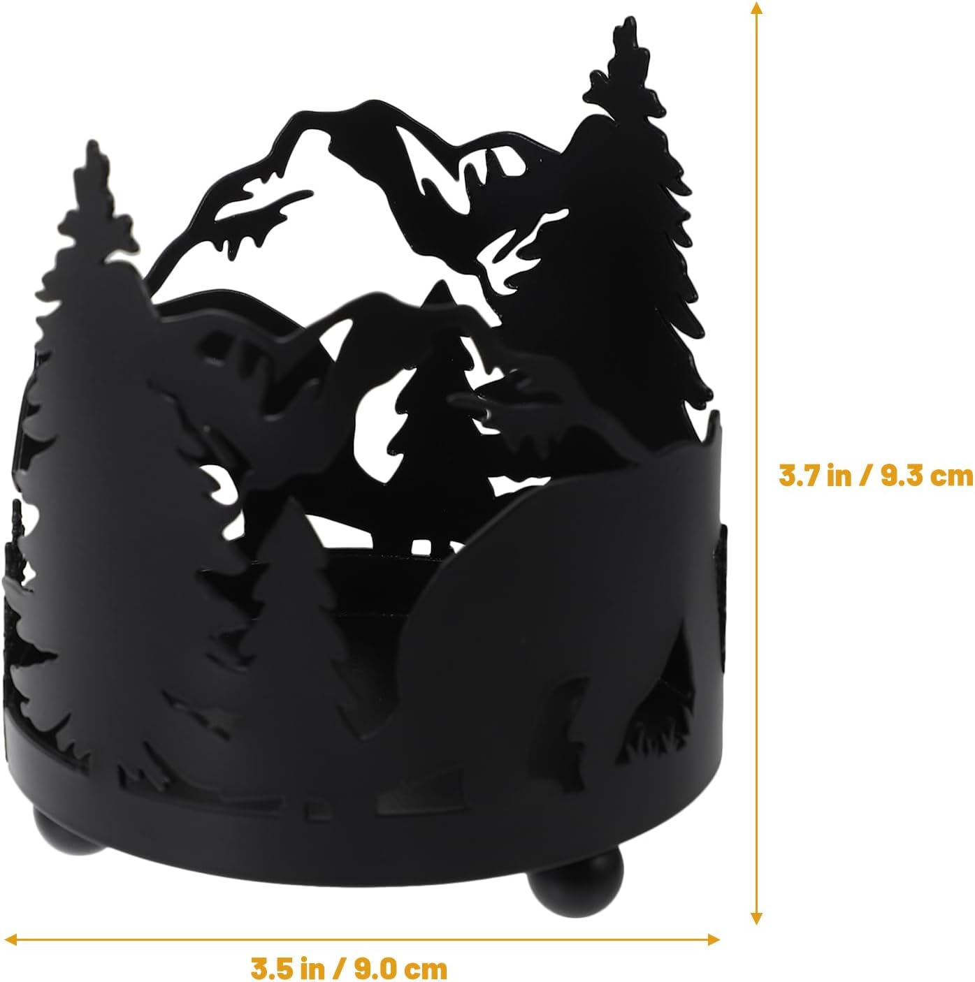 LOGOFUN Christmas Tree Candle Holder Metal Decor