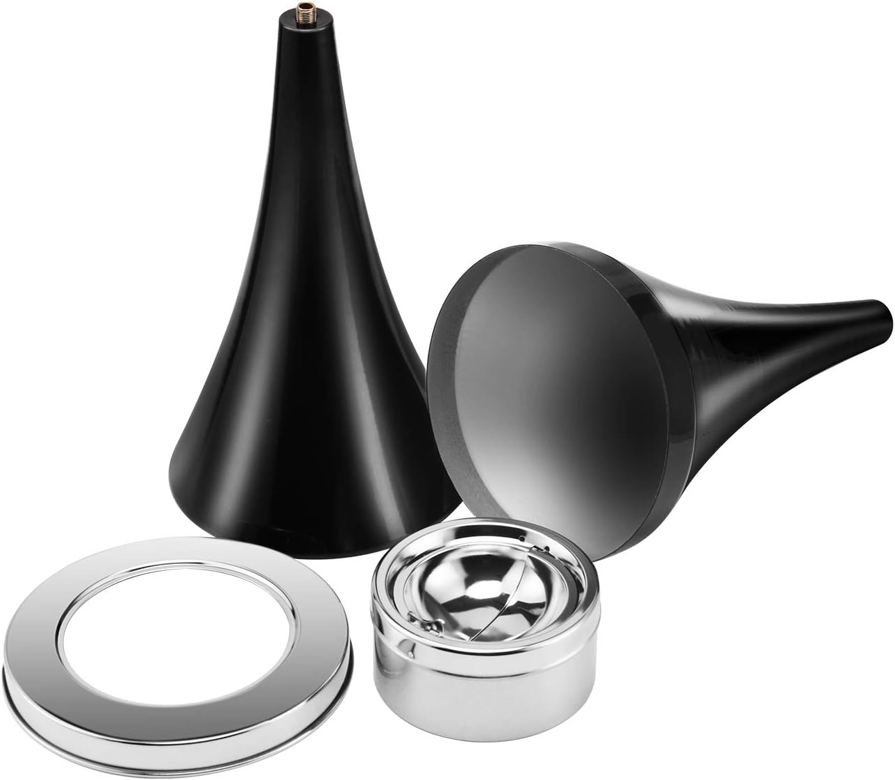 2 Pack Windproof Steel Standing Ashtray for Outdoor Use