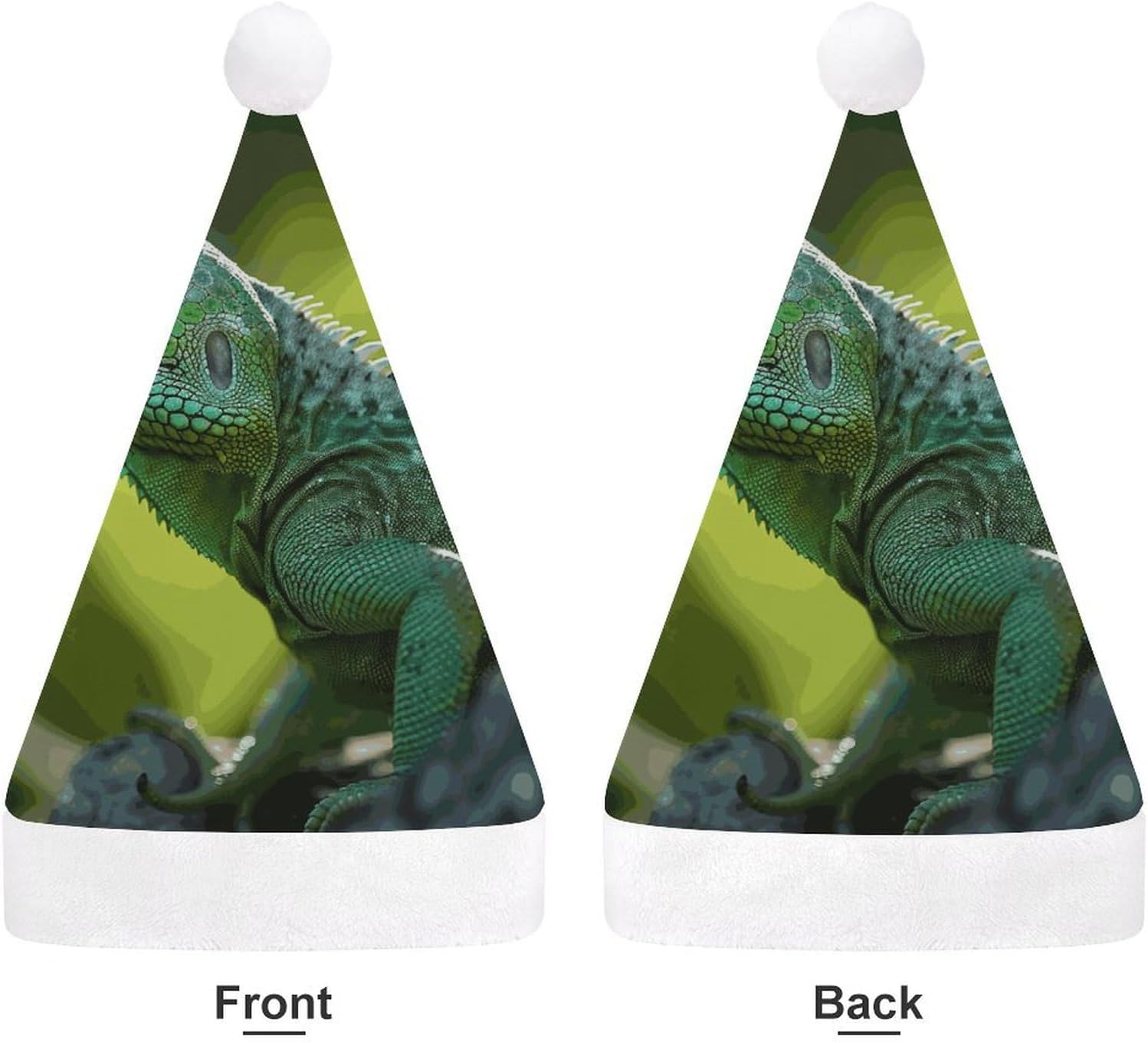 Santa Hat Green Lizard Christmas Costume Headwear