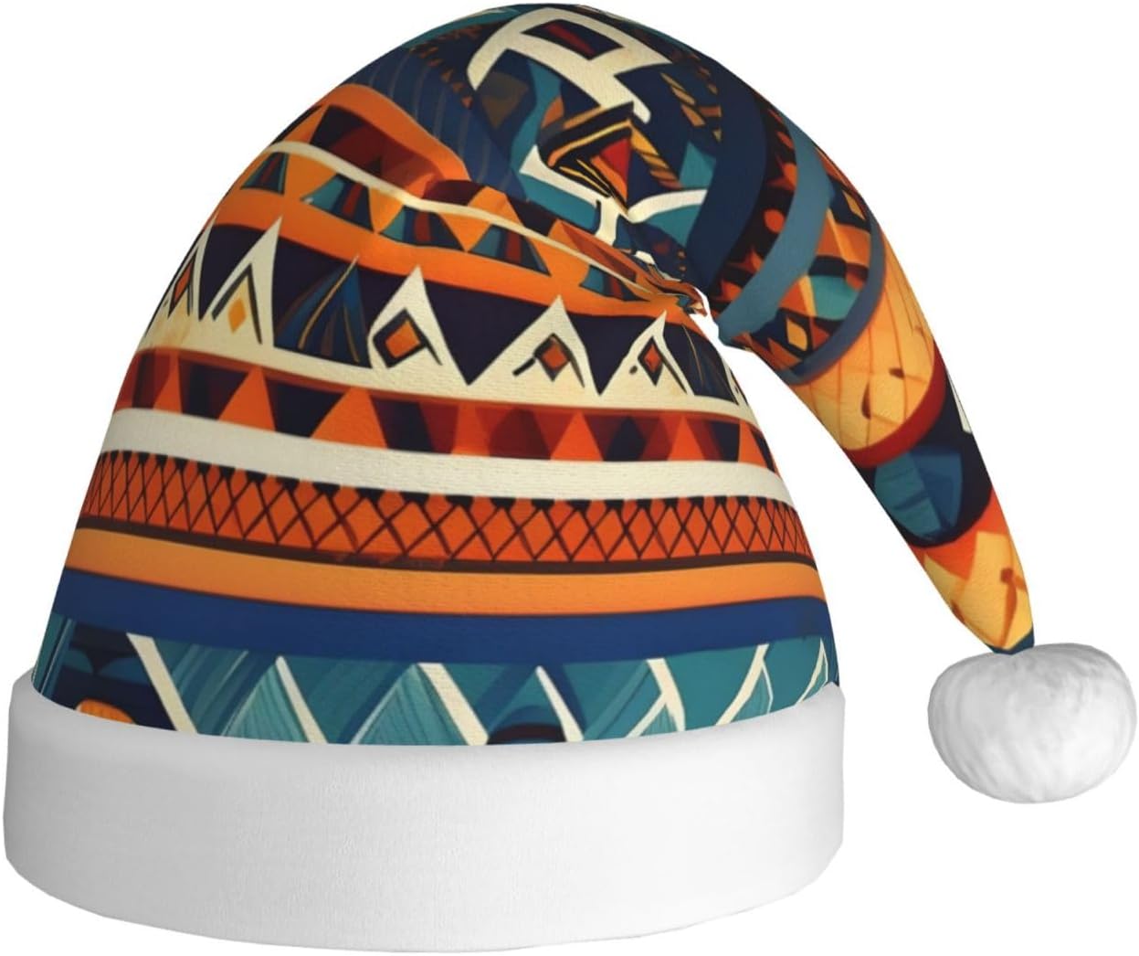 QINZHENG Personalized Santa Hat with African Patterns