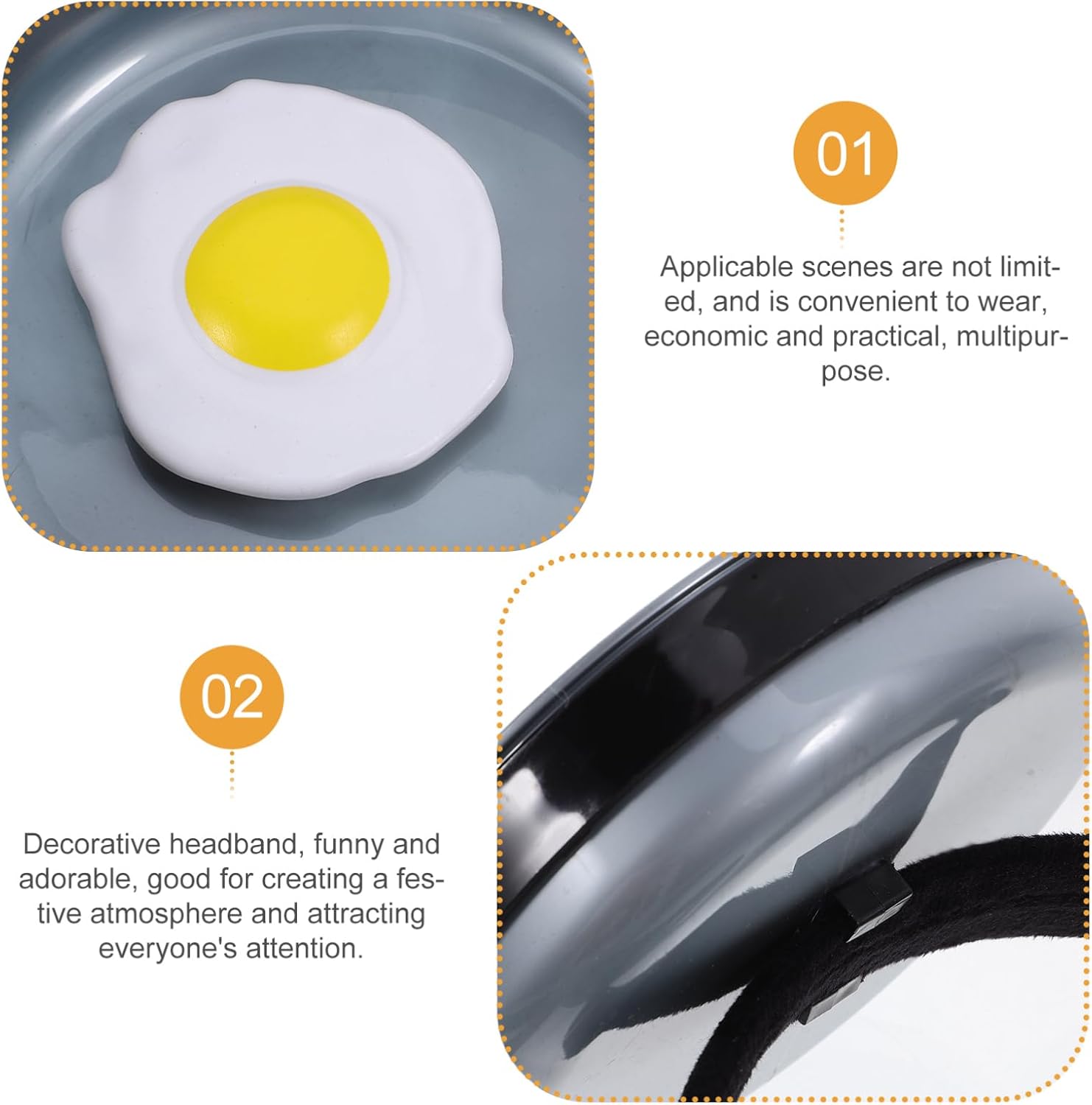 ABOOFAN Frying Pan Headband Party Accessory