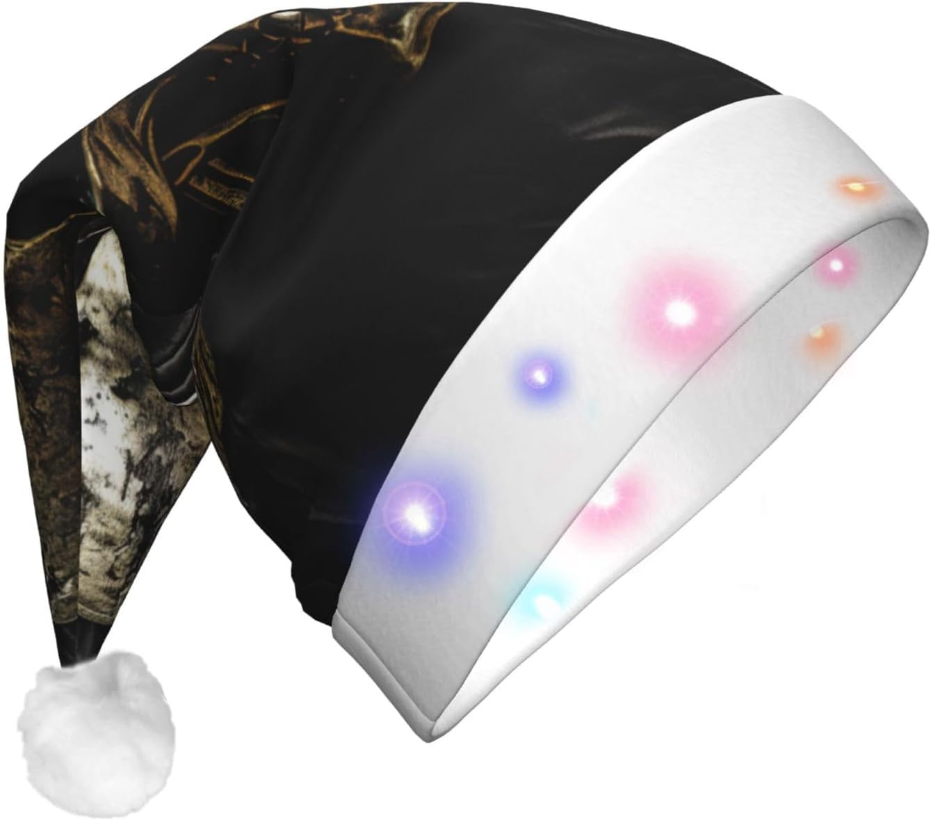 QINZHENG LED Pirate Flag Santa Hat for Christmas Party