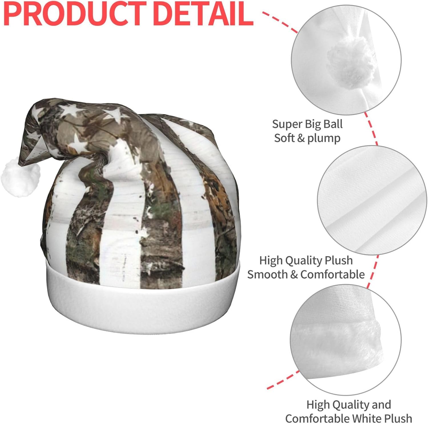 Interstellar Camouflage Santa Hat with LED Light Up