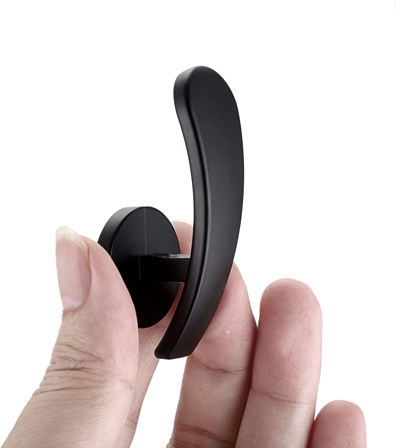 Sumnacon 4Pcs Aluminum Curtain Holdbacks - Black