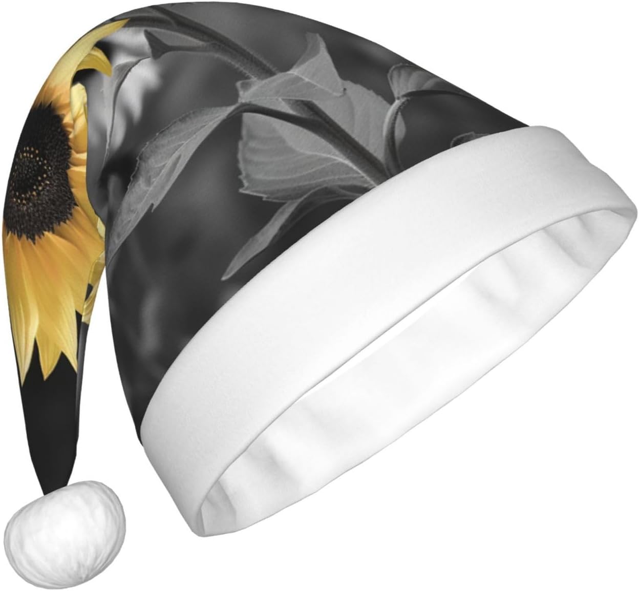 Blue Polka Dot Christmas Santa Hat for Adults