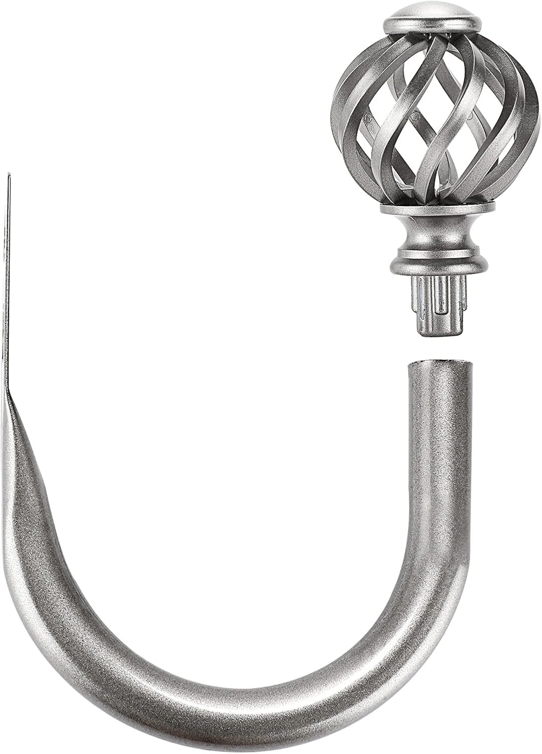 Sumnacon 2Pcs Metal Nest Curtain Holdbacks - Grey