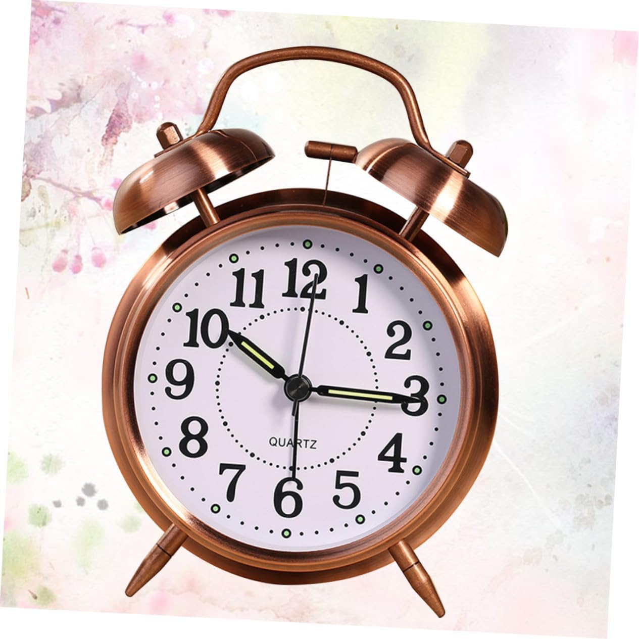 Ciieeo Metallic Silent Luminous Double Bells Alarm Clock Classic Desktop Clock
