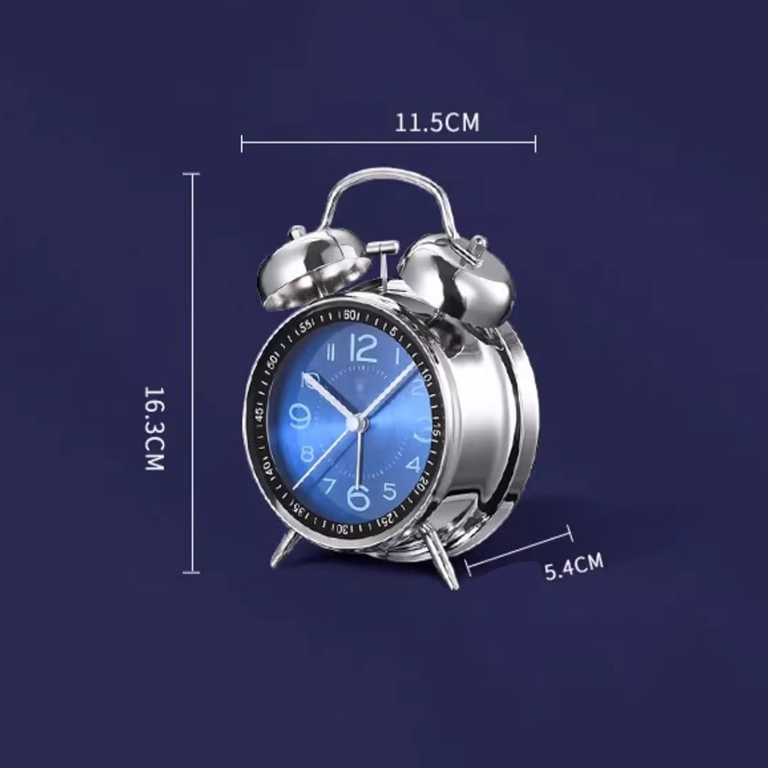 GRFIT 4 Inch Loud Dual Bell Alarm Clock with Backlight