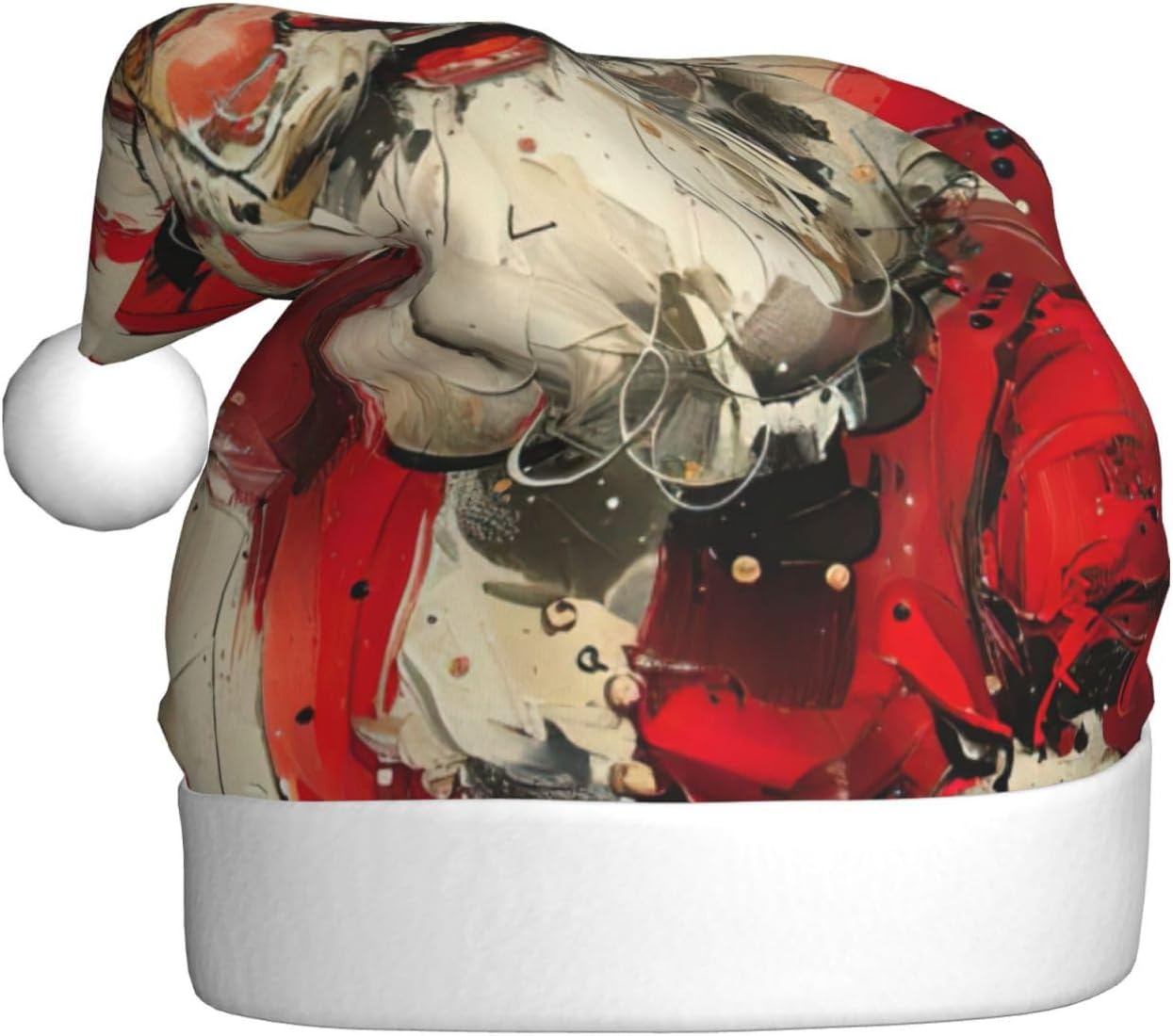 Merry Christmas Santa Hat Plush Funny Adult Party Headwear