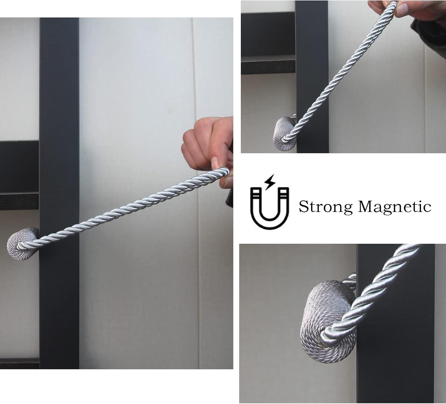 Magnetic Curtain Tiebacks 4 Pack Modern Decorative Holders