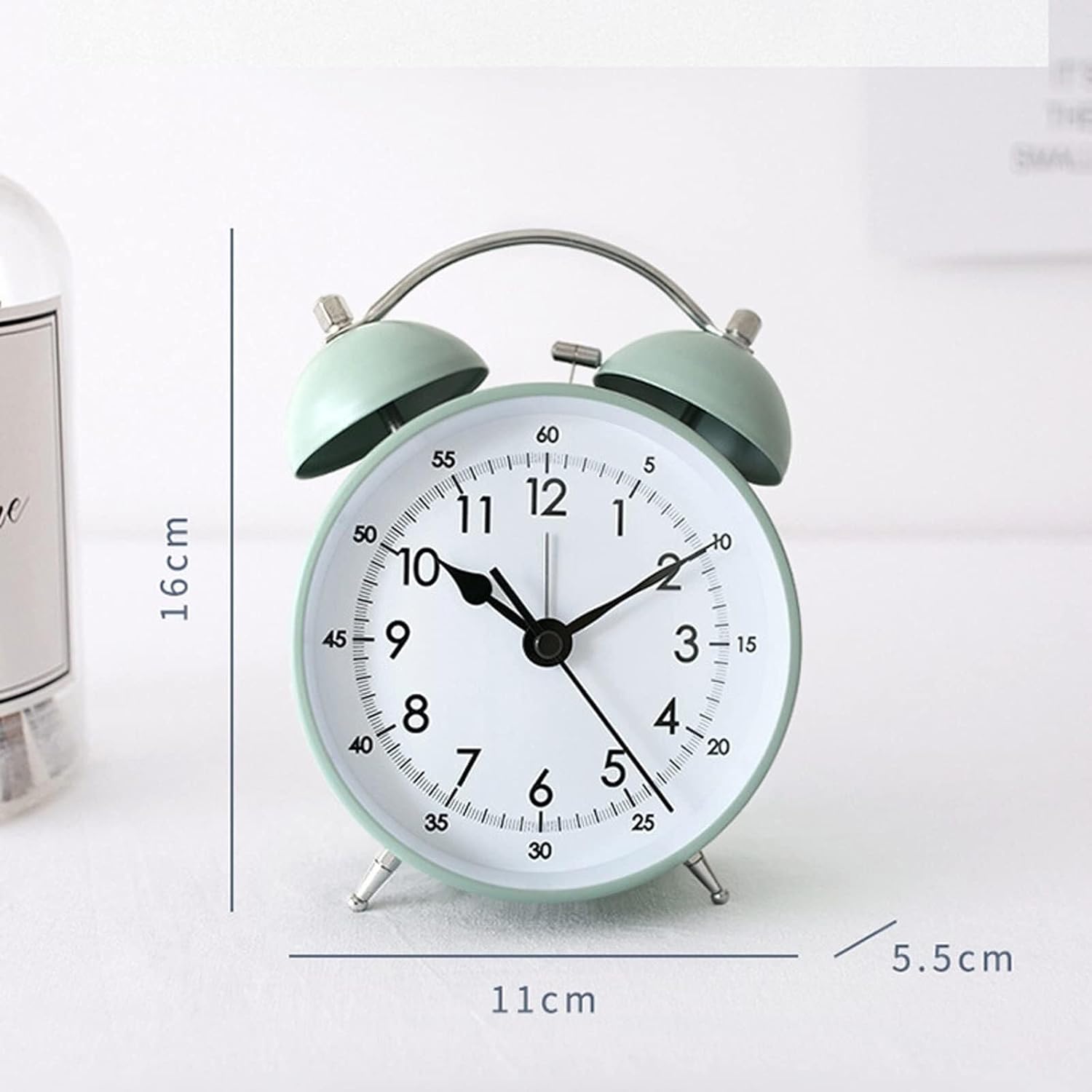 Loud Double Bell Alarm Clock with Silent Movement