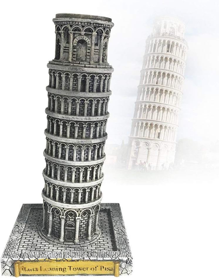 ZHHID Leaning Tower of Pisa Resin Statue Model