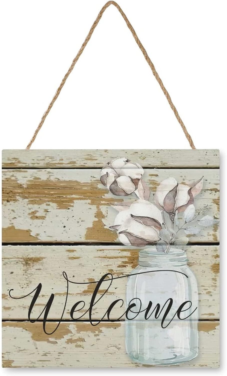 Rustic Wood Sign 12x12 Inch Decorative Wall Art