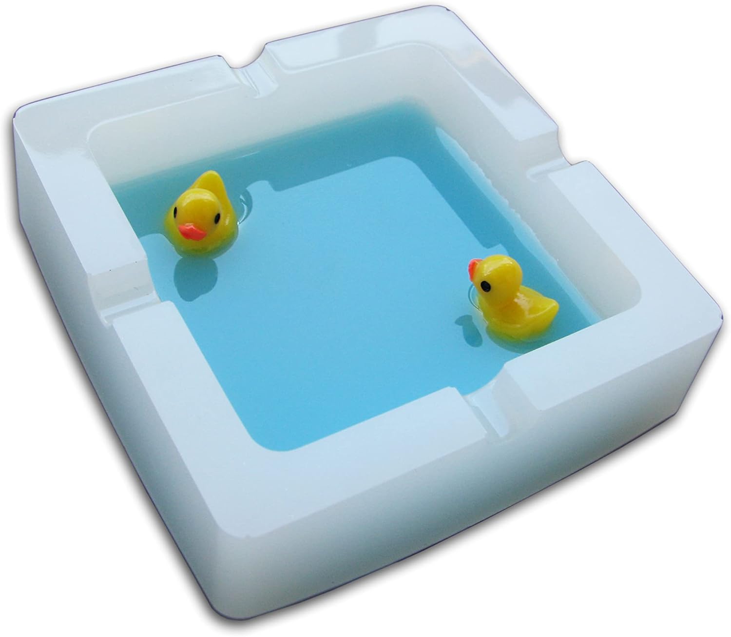 Handmade Resin Duck Ashtray with Four Holes