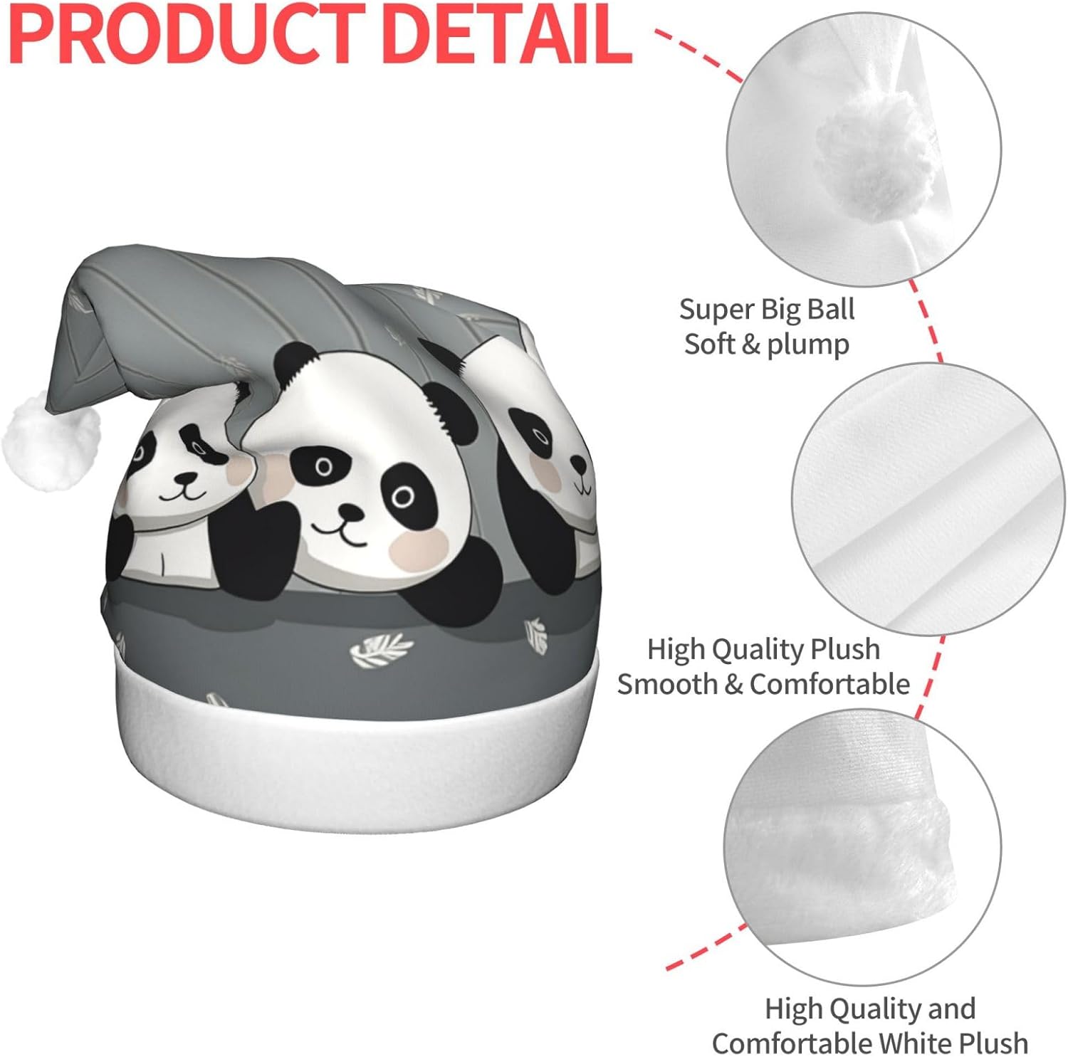 Kururi Light Up Plaid Santa Hat for Adults