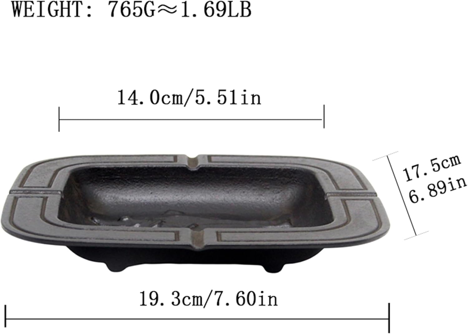 SECHUDO Cast Iron Ashtrays with Fish Pattern