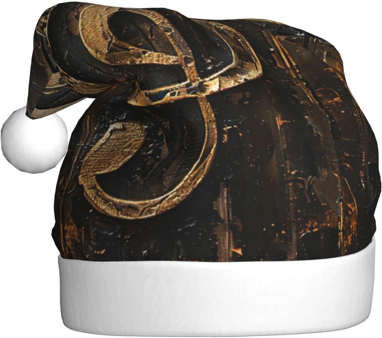 Music Symbol Christmas Santa Hat Plush Funny For Adults Party