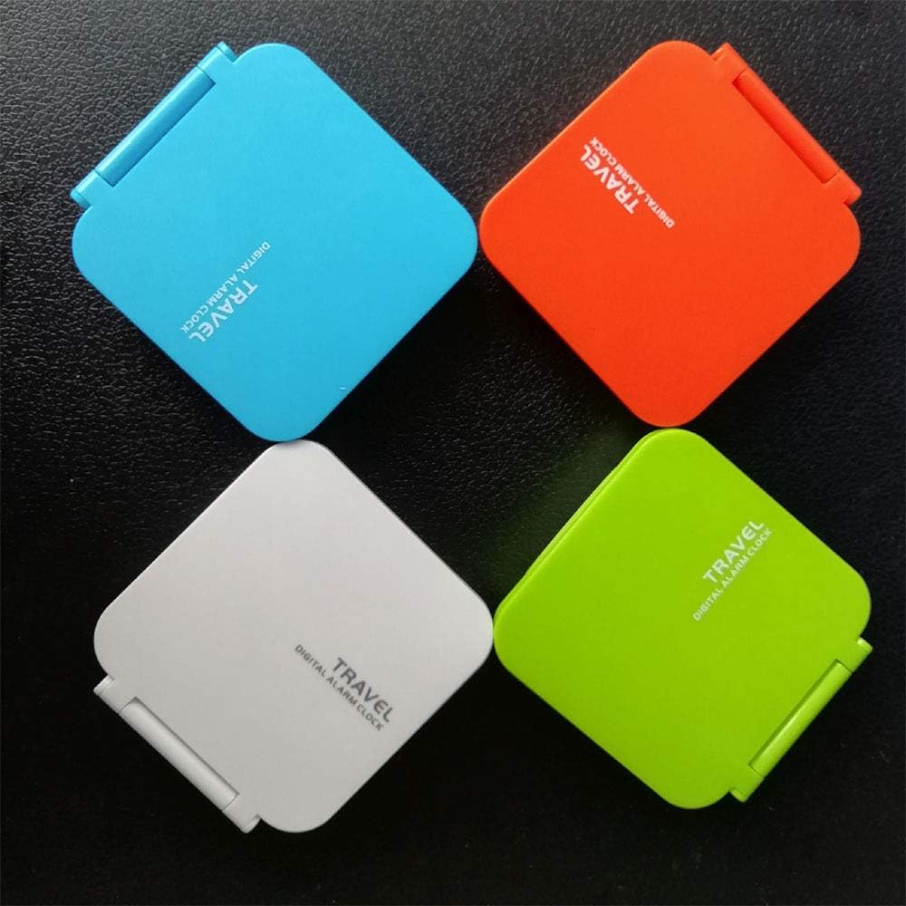 Compact Digital Travel Alarm Clock with Night Light and Folding Design
