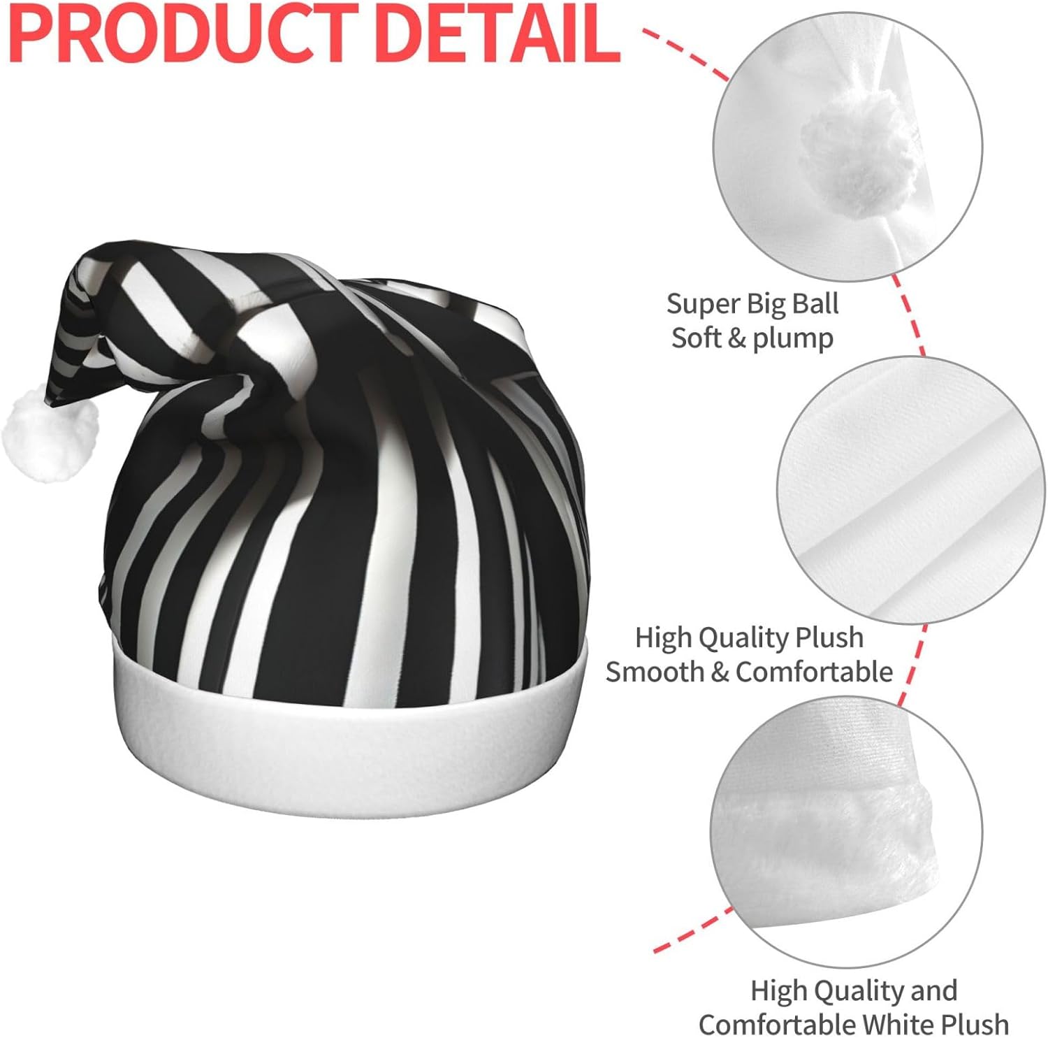 QINZHENG LED Light Santa Hat for Unisex Christmas Party