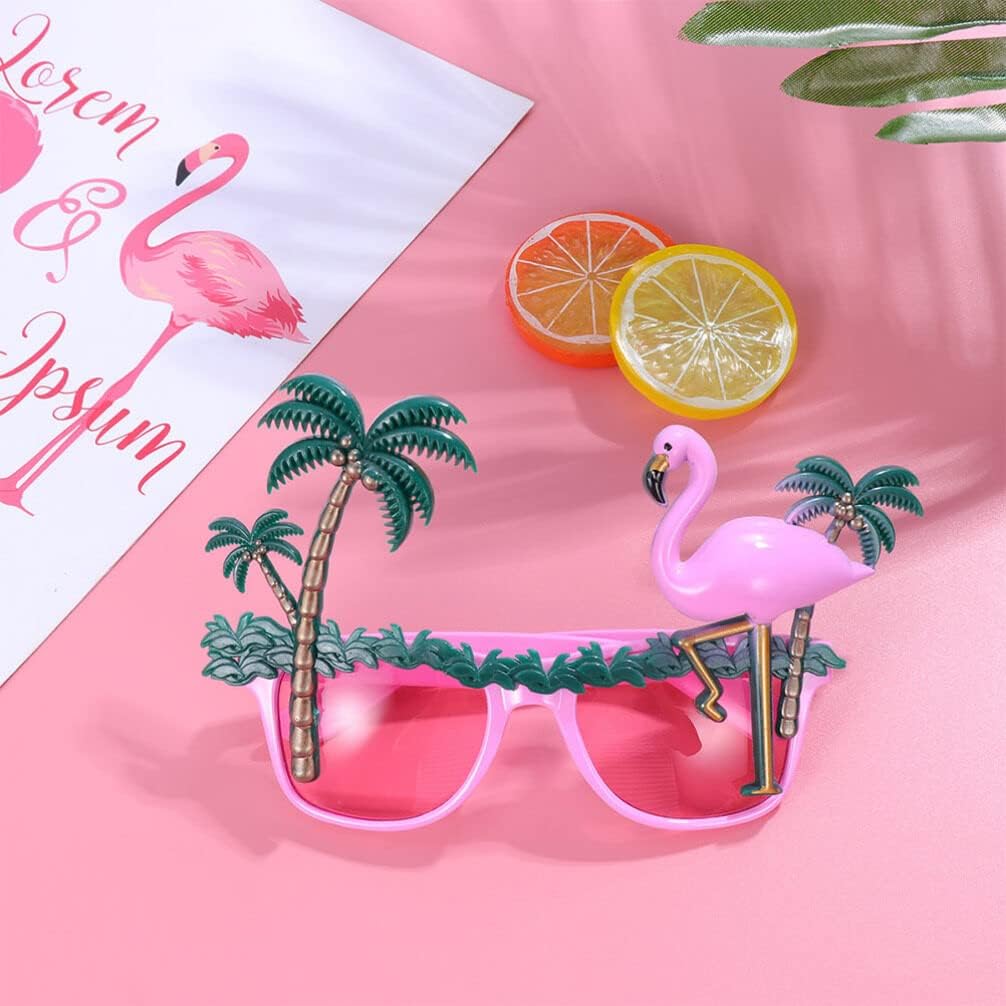 Flamingo Themed Party Sunglasses with Novelty Design