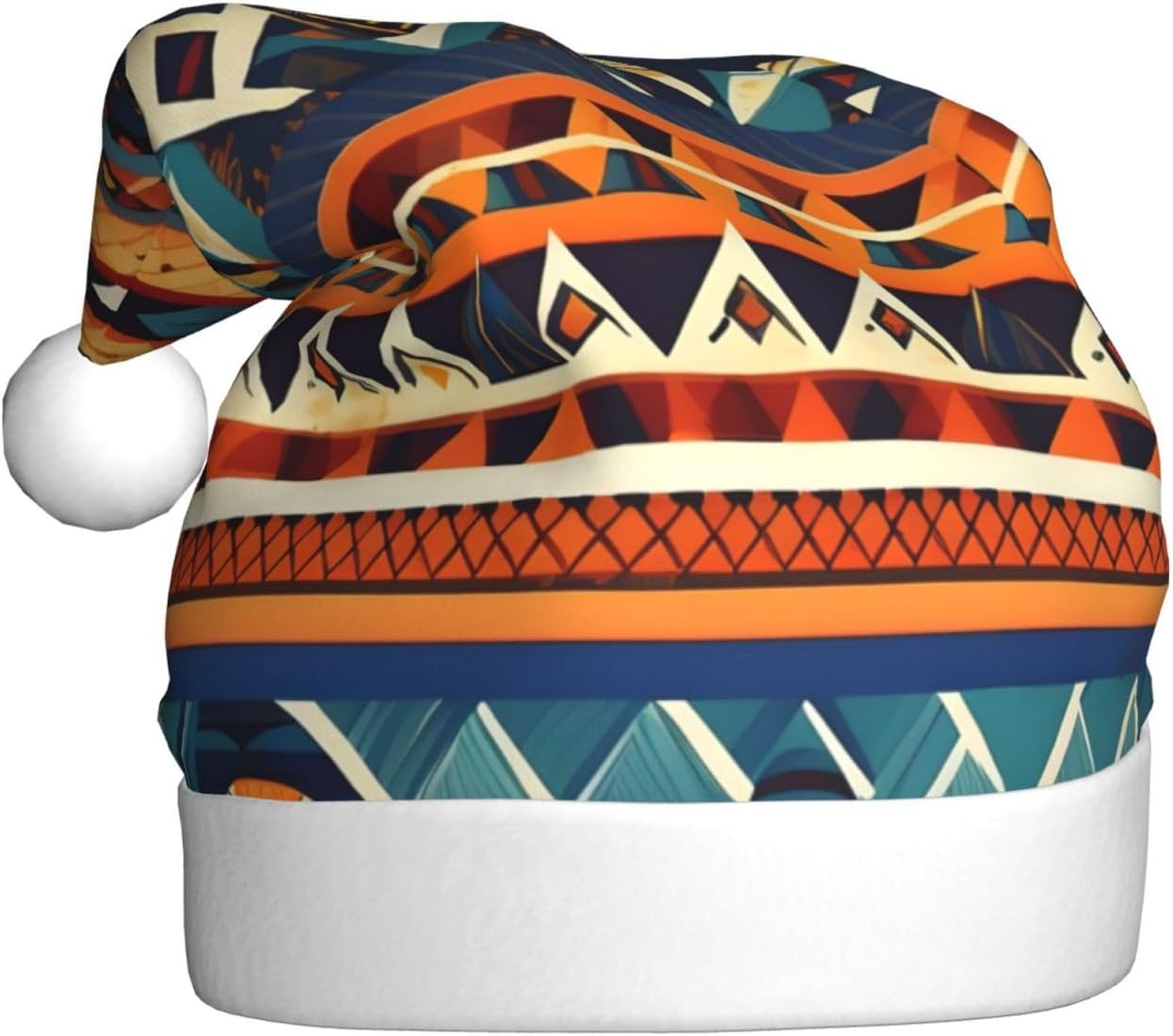 QINZHENG Personalized Santa Hat with African Patterns