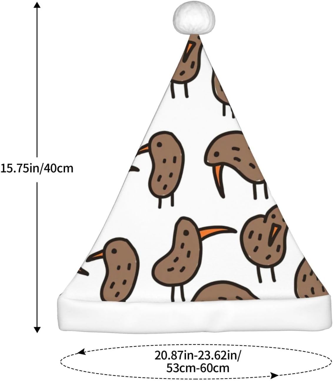QINZHENG Kiwi Birds Santa Hat Christmas Decoration Headwear