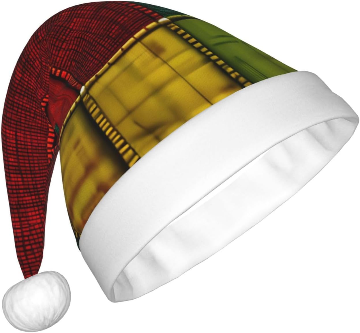 QINZHENG African Style Patchwork Santa Hat for Women