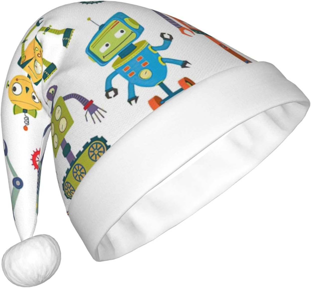 QinZheng Cute Cartoon Robots Santa Hat