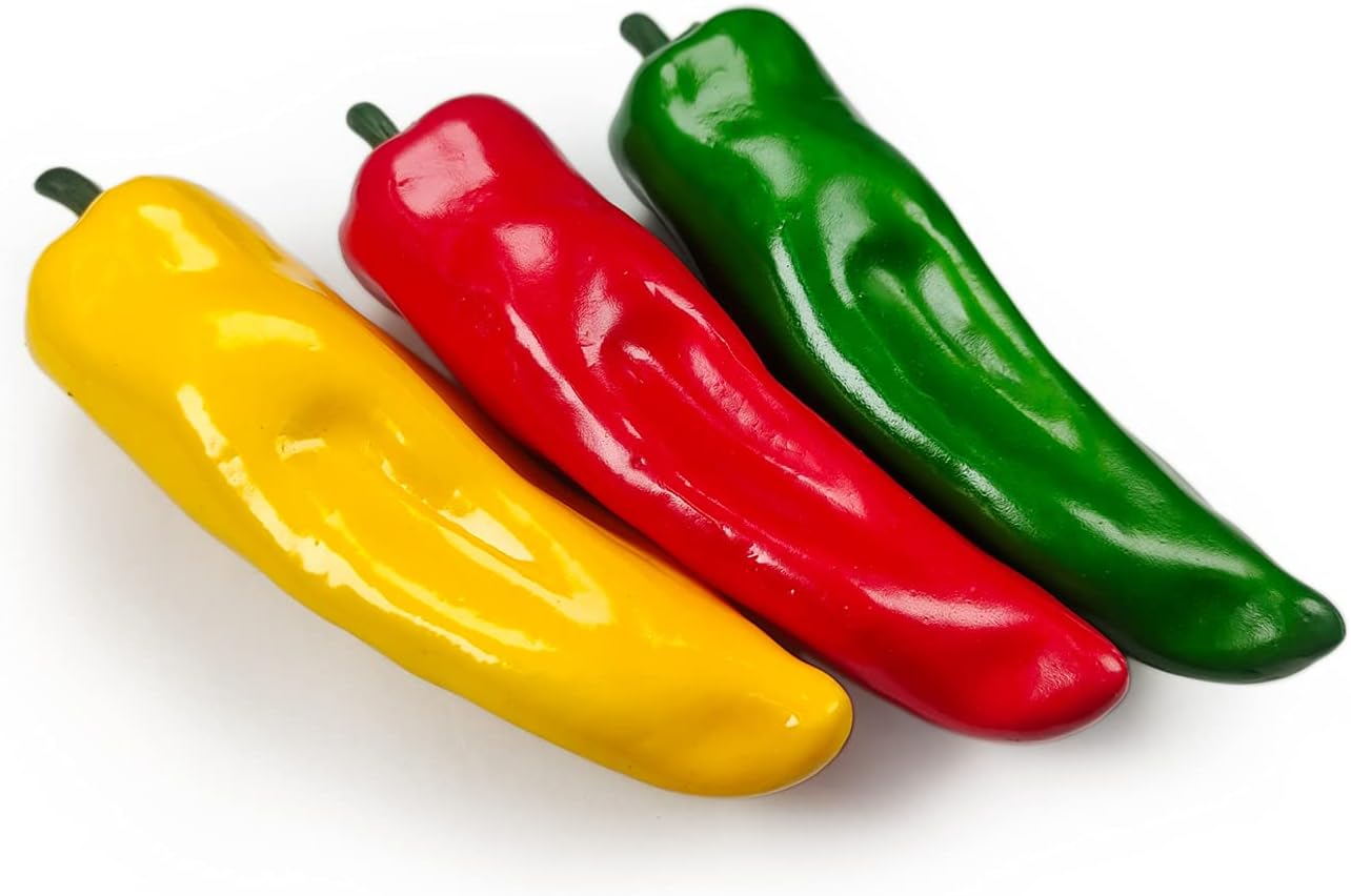 Lorigun 12Pcs Artificial Chili Fake Pepper for Decoration