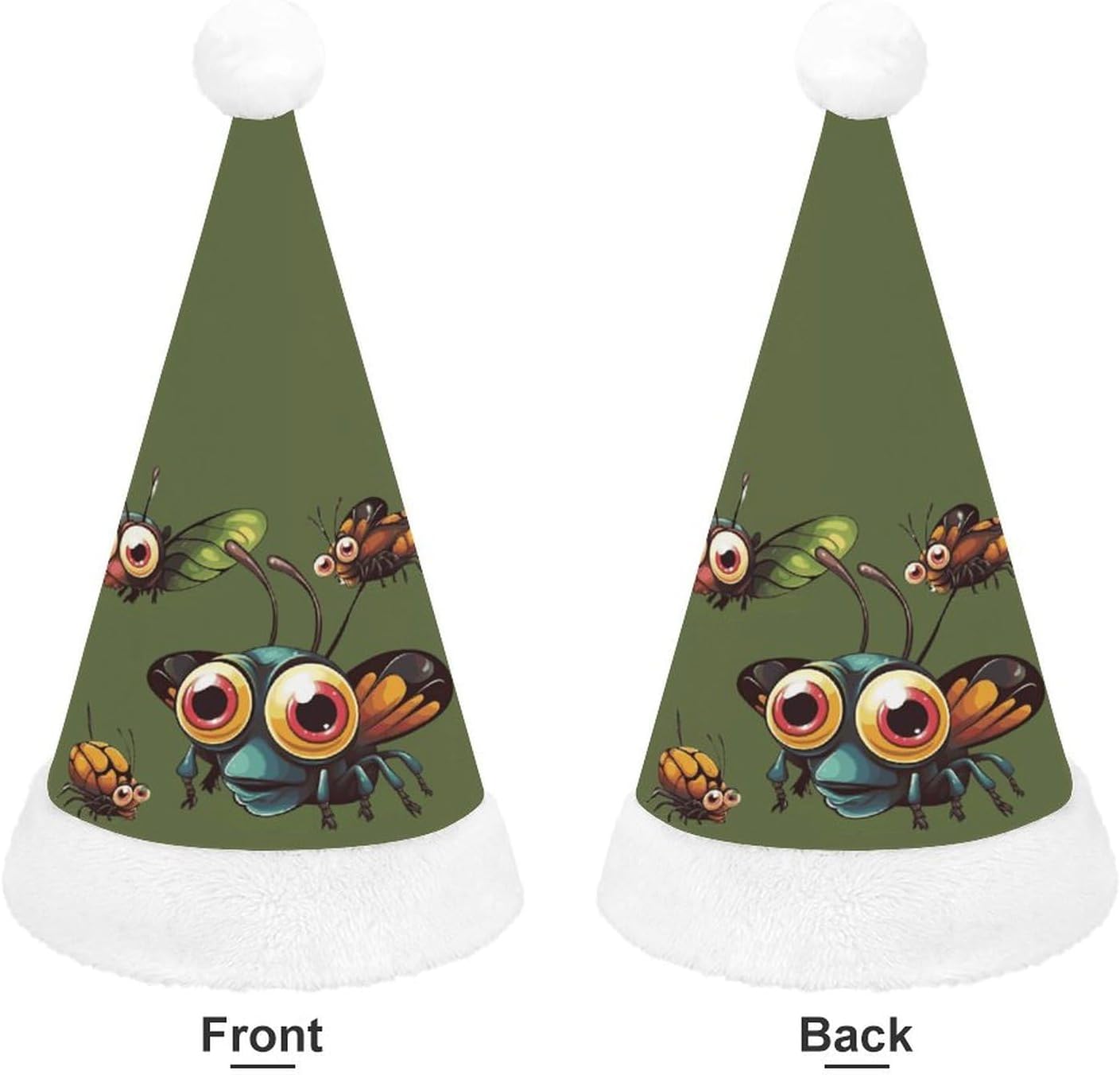 NWGHM Cartoon Insect Santa Christmas Hat for Adults