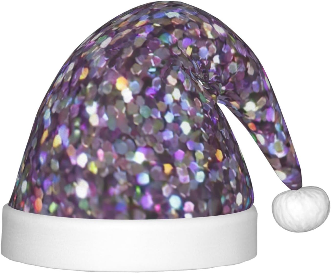 Sequin Pattern Christmas Santa Hat Small Size