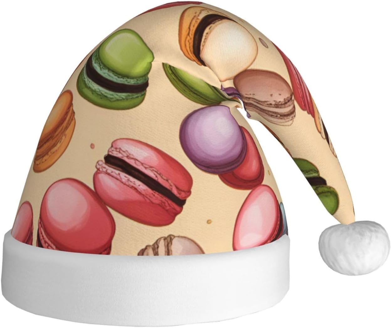 QINZHENG Personalized Santa Hat Velvet Plush Christmas Headwear