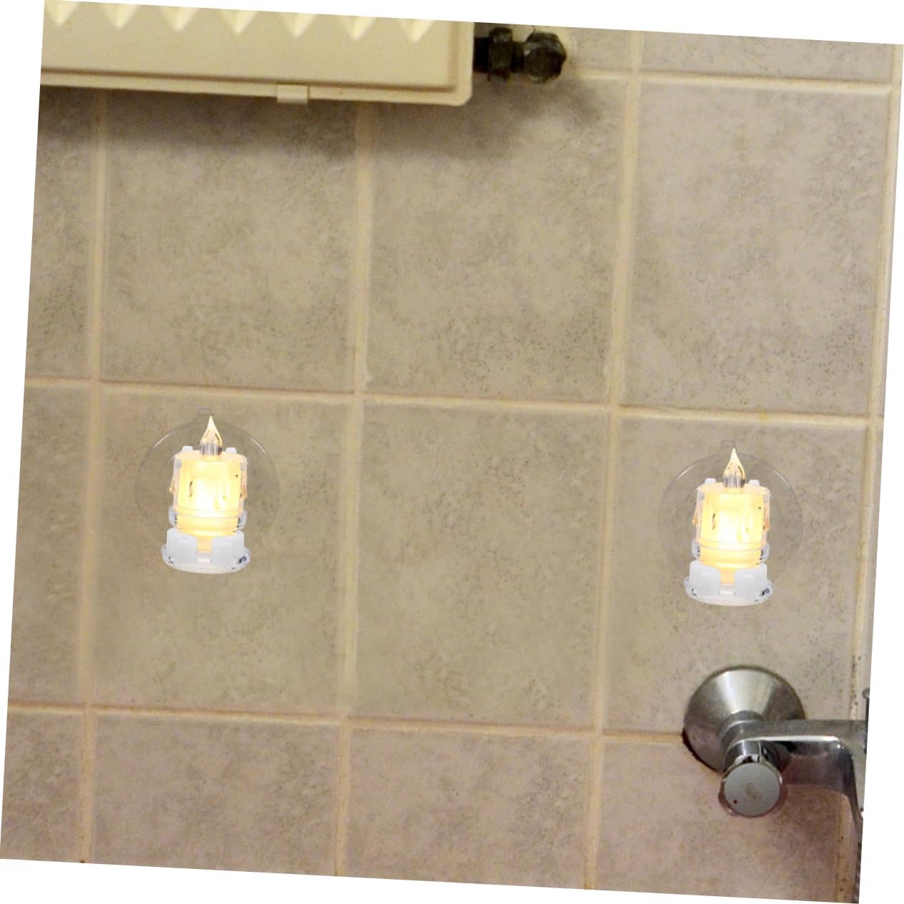 HOOTNEE Led Tealight Candles Suction Cup Holder 6 Pack