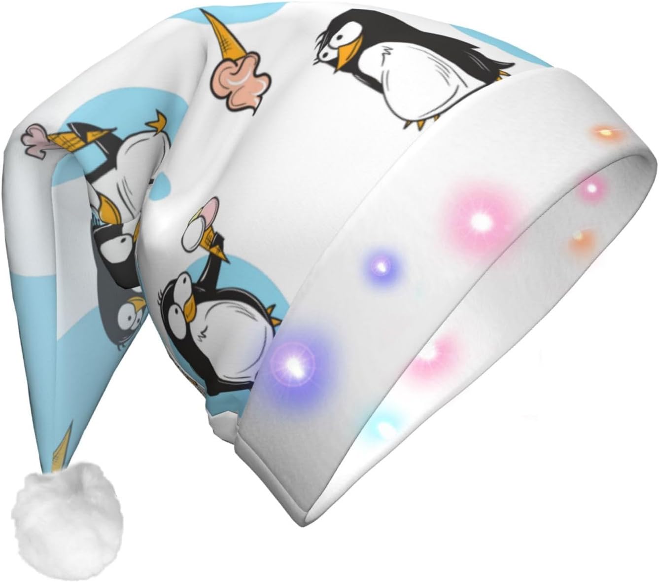Penguin Balloon Snowflake Christmas Santa Hat Plush Light Up for Adult