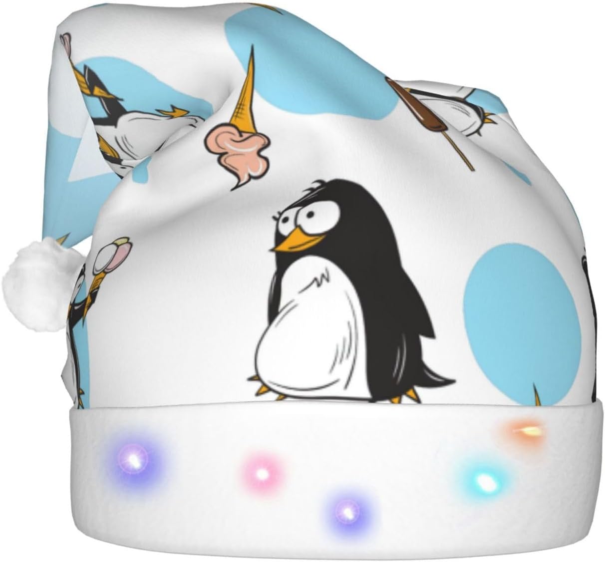Penguin Balloon Snowflake Christmas Santa Hat Plush Light Up for Adult