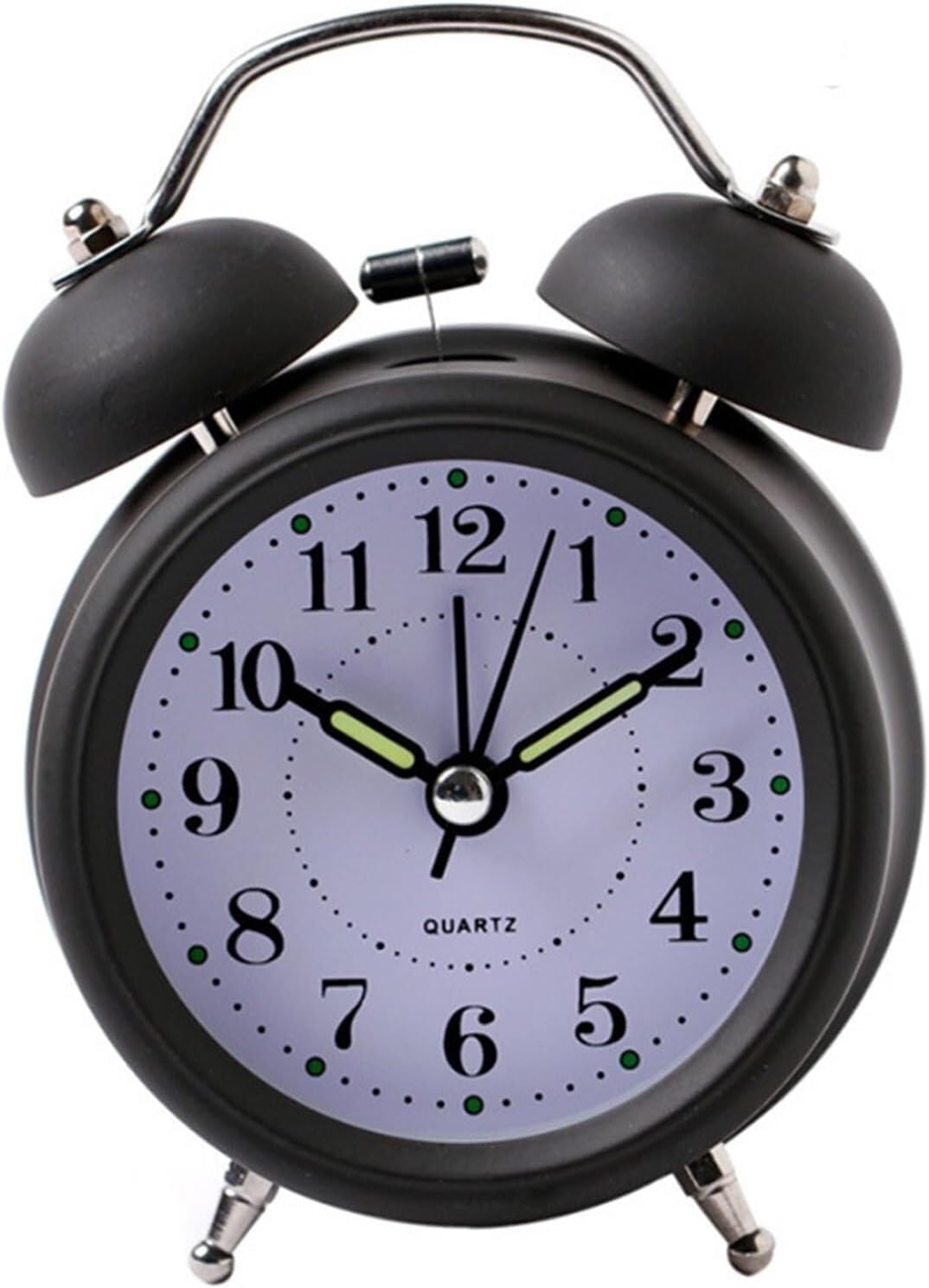 Loud Double Bell Alarm Clock with Backlight and Silent Movement